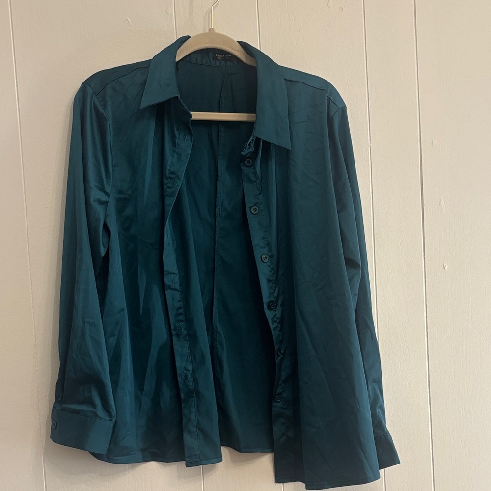 Teal Button-Up Shirt